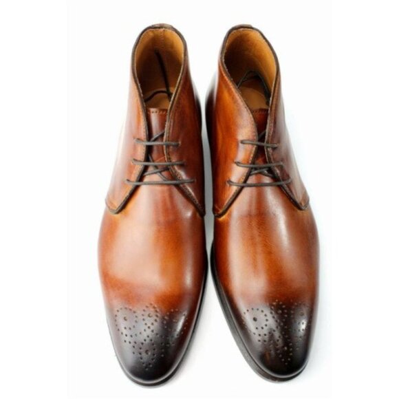 Andre Brown Leather Dress Boots Best for men